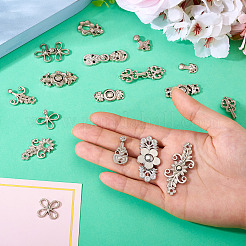 16 пара 8-х стильных регулируемых джинсовых булавок из сплава&nbsp;DIY-TA0013-01P