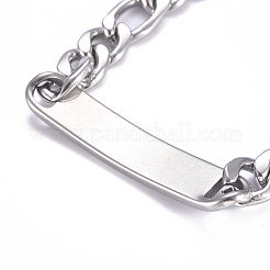 667 Edelstahl Figaro-Kette ID-Armbänder&nbsp;BJEW-G631-03P-1