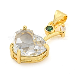 Покрытие стойки латунь микропаве прозрачные подвески из кубического циркония&nbsp;ZIRC-L100-161G-06