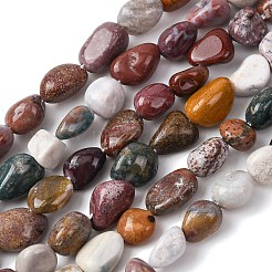 Natur Ozean Jaspis Perlen Stränge&nbsp;X-G-E483-39B