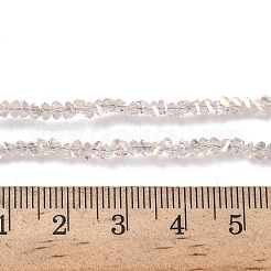 Chapelets de perles en verre transparent électrolytique&nbsp;EGLA-P061-04C-AB02