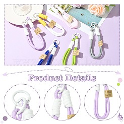 6 Stück 6 Farben Doppelknopf-Handy-Lanyards&nbsp;ST-CJ0023-05