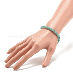 Bracelet en perles de rocaille de verre avec fermoirs magnétiques en laiton&nbsp;BJEW-JB07801-05
