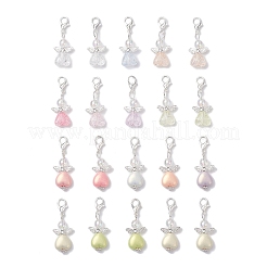 60 шт. 2 стиля акриловых подвесных украшений в виде сердца в виде ангела&nbsp;HJEW-JM04527