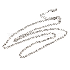 Collares de cadena de eslabones infinitos trenzados de latón de 2.5 mm para mujer&nbsp;NJEW-F366-07A-P
