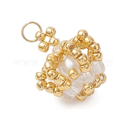 Подвески-короны из стеклянных бусинок&nbsp;PALLOY-MZ01042-04