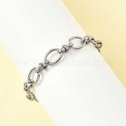 Браслеты из овальной цепочки из нержавеющей стали 304 для женщин&nbsp;BJEW-JB12855-02