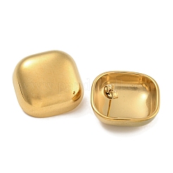 Orecchini a bottone quadrati in acciaio inossidabile 304 per donna&nbsp;EJEW-U022-07G