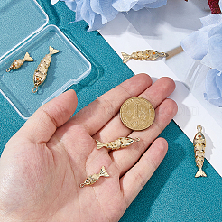 6 шт. 3 стиля латунных подвесок с микропаве из оранжевого кубического циркония&nbsp;FIND-HS0002-09