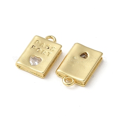 Gestell Messing micro ebnen Zirkonia Anhänger&nbsp;LS-KK-P290-55G