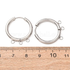 Orecchini a cerchio huggie in acciaio inossidabile 304&nbsp;STAS-D183-03C-P