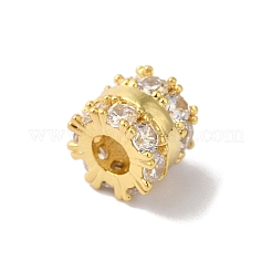 Латунные стеклянные бусины со стразами&nbsp;KK-B098-03G-02