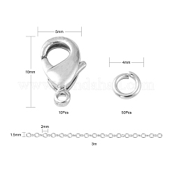 DIY 3 м овальные латунные цепочки для изготовления ожерелий&nbsp;DIY-FS0001-21P