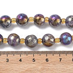 Galvanisierte natürliche Druzy Geode Kristallperlen Stränge&nbsp;G-G459-02K