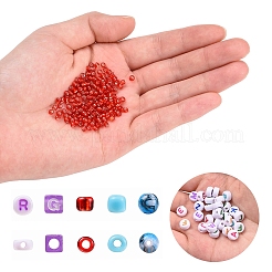 16 цвет 8/0 стеклянных круглых бисера&nbsp;DIY-YW0002-06