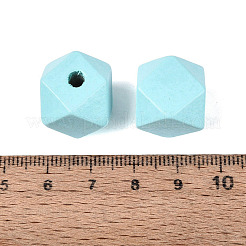 Perles européennes en bois peint&nbsp;WOOD-F017-07A