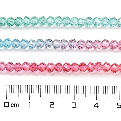 Brins de perles de verre peints transparents&nbsp;X1-DGLA-A034-T3mm-A11
