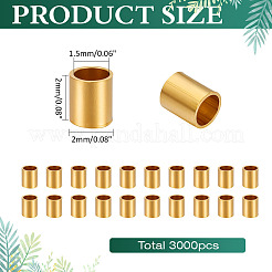 3000шт латунные обжимные бусины&nbsp;KK-ME0003-36