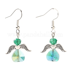 Гальванических стеклянные болтающийся серьги&nbsp;EJEW-JE04319