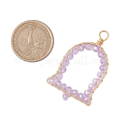 5 шт. большие подвески из светло-золотистого медного бисера&nbsp;PALLOY-JF03121