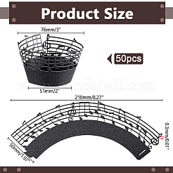 Emballages de cupcakes avec notes de musique&nbsp;AJEW-WH0871-27
