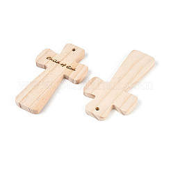 Большие подвески из натуральной сосны&nbsp;WOOD-N016-53