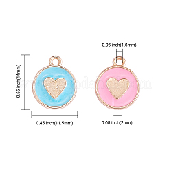 50шт 5 цвета сплава эмаль подвески&nbsp;ENAM-CJ0001-86