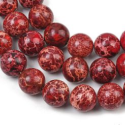 Colliers de perles de jaspe impérial naturel teinté&nbsp;GG-CBAF9E5-A01-14mm-D