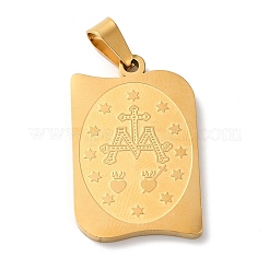 Подвески из нержавеющей стали 304 с вакуумным покрытием pvd на тему дня матери&nbsp;STAS-D069-01B-G