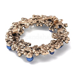 Spille da bavero in lega con strass a forma di ghirlanda natalizia&nbsp;JEWB-K041-05AG