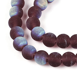 Perles de verre dépoli transparent&nbsp;GLAA-T032-T6mm-MBB19