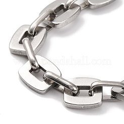 Ожерелье из прямоугольной цепочки из нержавеющей стали 201&nbsp;NJEW-F222-24P