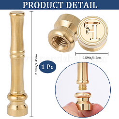 1 шт. золотистые латунные восковые печати с ручками в форме бамбуковых палочек&nbsp;STAM-CP0001-05F
