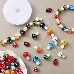 Наборы для самостоятельного изготовления растягивающихся браслетов ко дню защиты детей&nbsp;DIY-KS0001-13