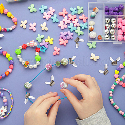 12 шт. мини-пружинные зажимы из нержавеющей стали для изготовления бисерных украшений&nbsp;TOOL-BC0002-50