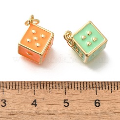 Подвески из латуни с эмалью в стойку&nbsp;KK-M296-04G