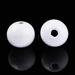 Круглые бусины из натурального дерева схима&nbsp;WOOD-A018-12mm-31