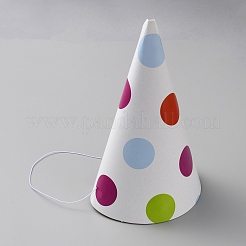Partyhüte aus Papier Kegel&nbsp;LS-AJEW-WH0348-130A