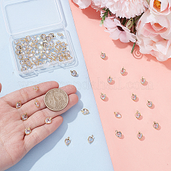 80 ciondoli in ottone con micro pavé di zirconi cubici&nbsp;ZIRC-UN0001-17