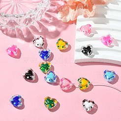 16шт 8 цвета стеклянные бусины&nbsp;LAMP-CJ0001-99