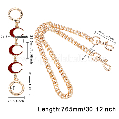 Maniglie della borsa della catena del marciapiede in lega&nbsp;FIND-WH0120-77C