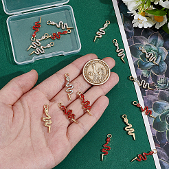 20шт 2 стиля подвески из сплава со стразами&nbsp;FIND-NB0006-29