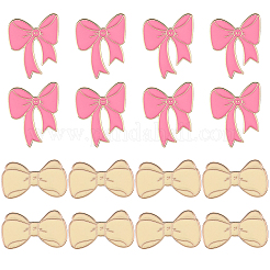 16 шт. 2 стиля эмалевых булавок-бантов&nbsp;JEWB-SC0001-74