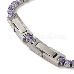 Bracelets à chaîne en acier inoxydable 304 avec strass&nbsp;BJEW-S002-01A