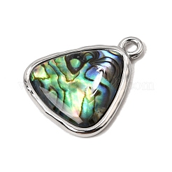 Anhänger aus Edelstahl 304 und natürlicher Paua-Muschel&nbsp;SH-CBA7184-01E-P