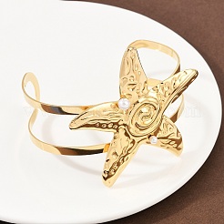 Браслеты-манжеты из нержавеющей стали 304 для женщин&nbsp;BJEW-A049-04E-G