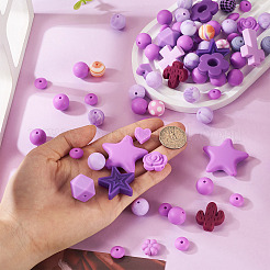 92 шт. прозрачные силиконовые фокусные бусины&nbsp;SIL-TA0002-85C