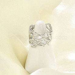 Кольца-манжеты из нержавеющей стали 304 полые широкие для женщин&nbsp;RJEW-G338-24P