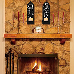 Wandmontierter Kerzenhalter aus Holz im Boho-Stil&nbsp;AJEW-WH0378-001