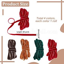 40 ярд двухцветных односторонних бархатных лент&nbsp;OCOR-PH0004-52